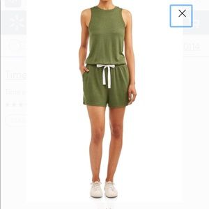 Olive Green Short Romper